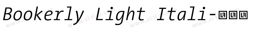 Bookerly Light Itali字体转换